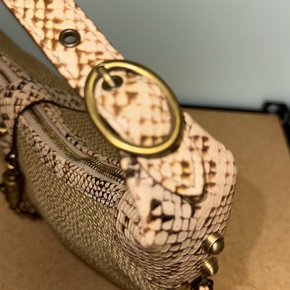 ERIC JAVITAS New York Squishee hobo bag Vintage Snake Skin Straw Bag Purse - Picture 12 of 12
